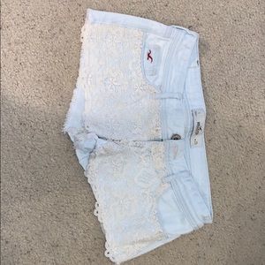 Hollister size 1 shorts. White. Lace.